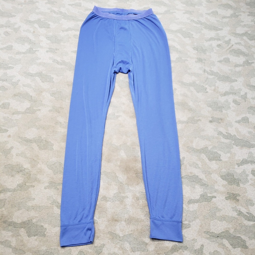 VTG Patagonia Capilene Long Johns Pants Mens Medium Blue Base Layer Pull On